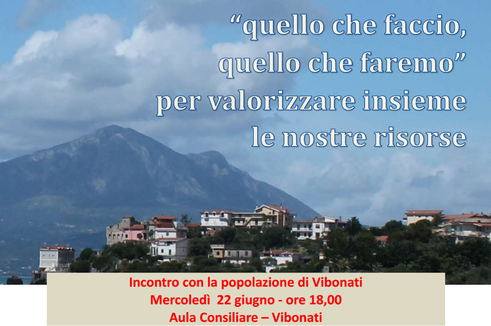 Incontro con la popolazione di Vibonati – Misura 19