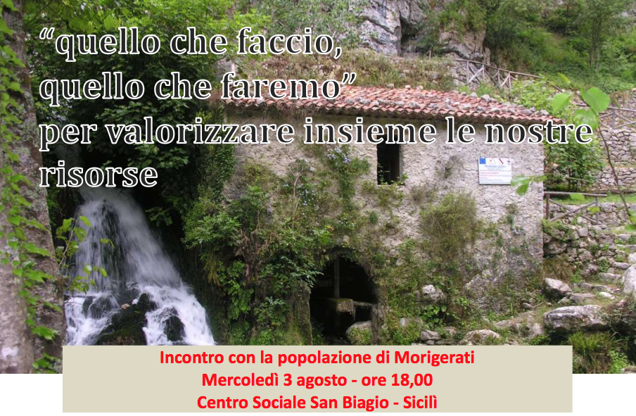 Incontro con la popolazione di Morigerati – Misura 19