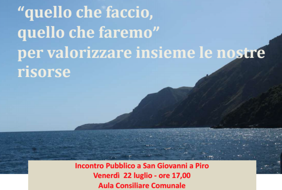 Incontro con la popolazione di San Giovanni a Piro – Misura 19