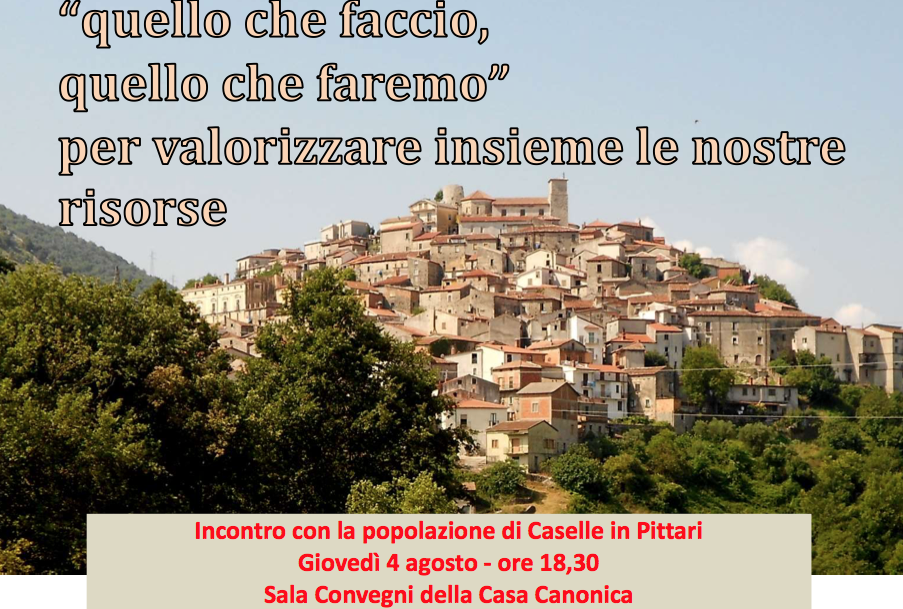 Incontro con la popolazione di Caselle in Pittari – Misura 19