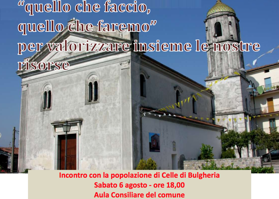 Incontro con la popolazione di Celle di Bulgheria – Misura 19