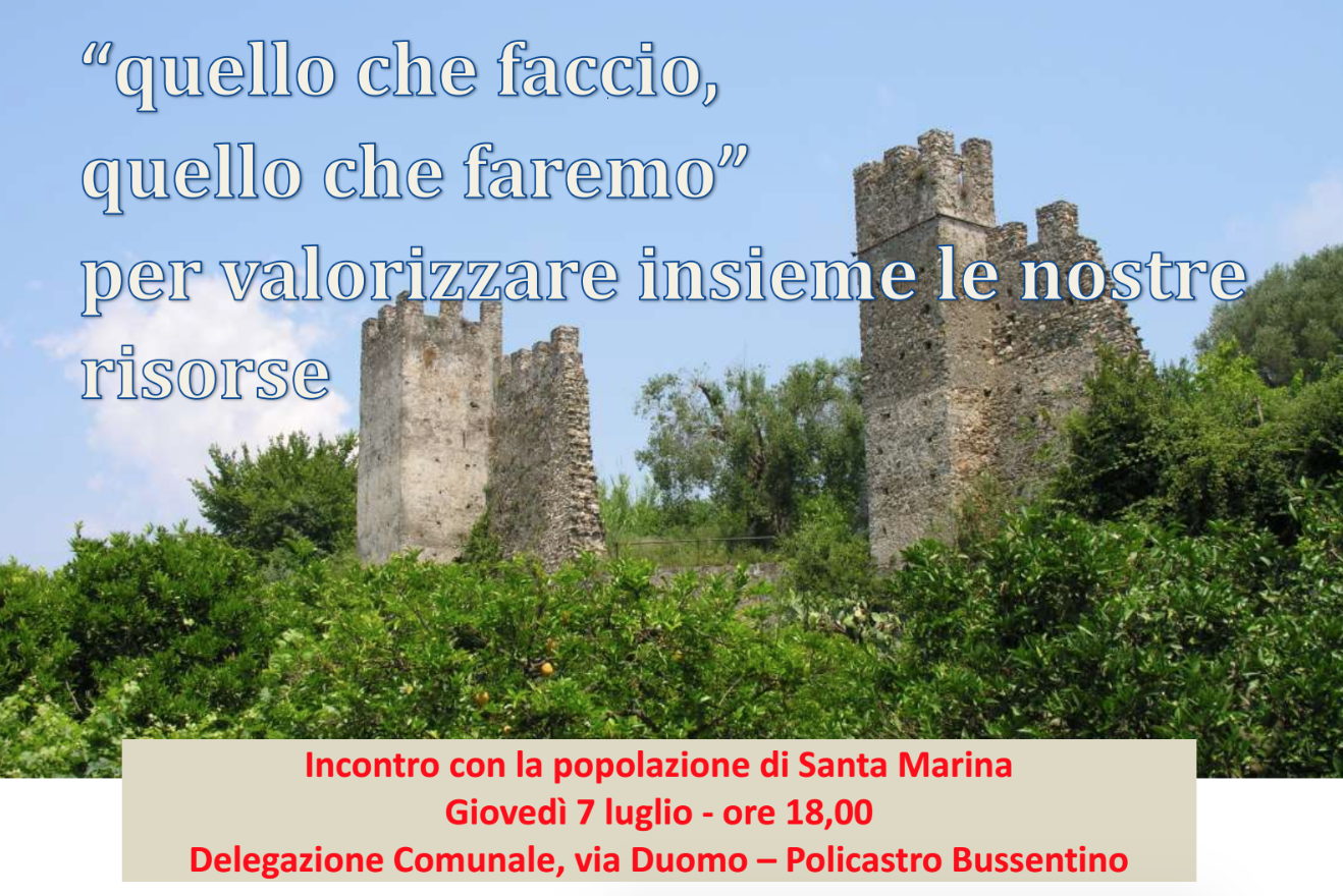 Incontro con la popolazione di Santa Marina – Misura 19