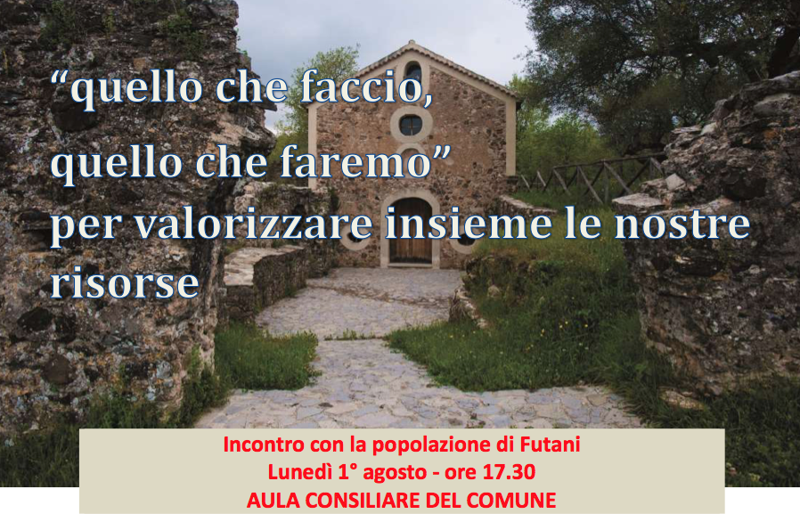 Incontro con la popolazione di Futani – Misura 19