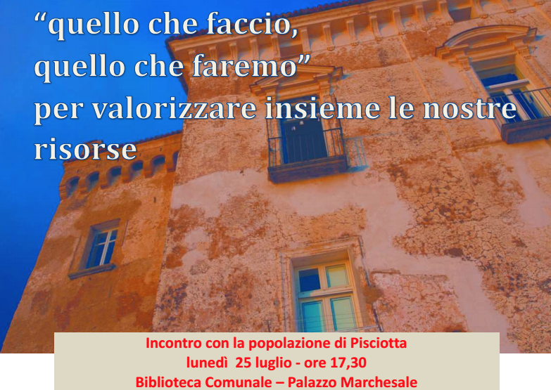 Incontro con la popolazione di Pisciotta – Misura 19