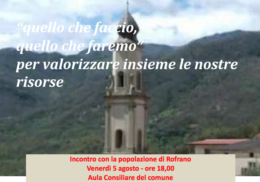 Incontro con la popolazione di Rofrano – Misura 19