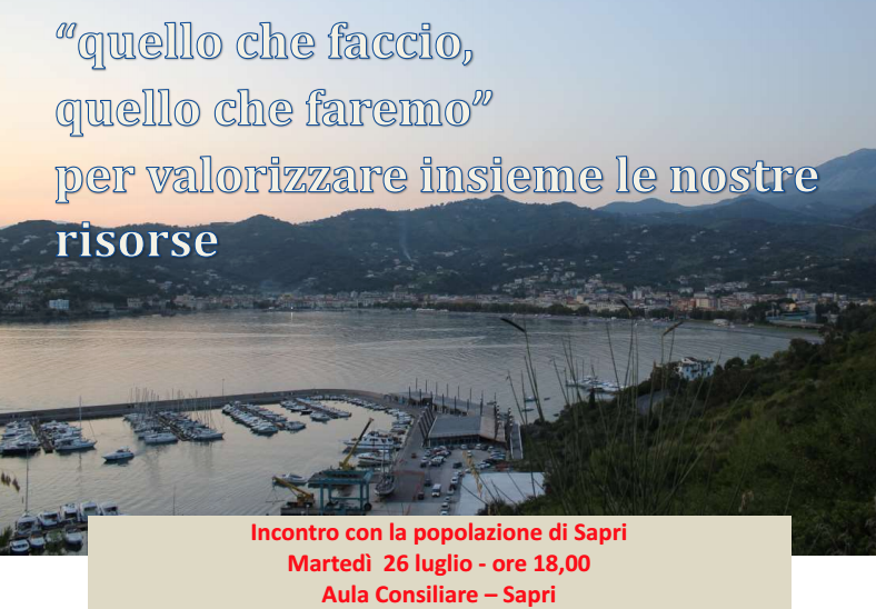 Incontro con la popolazione di Sapri – Misura 19