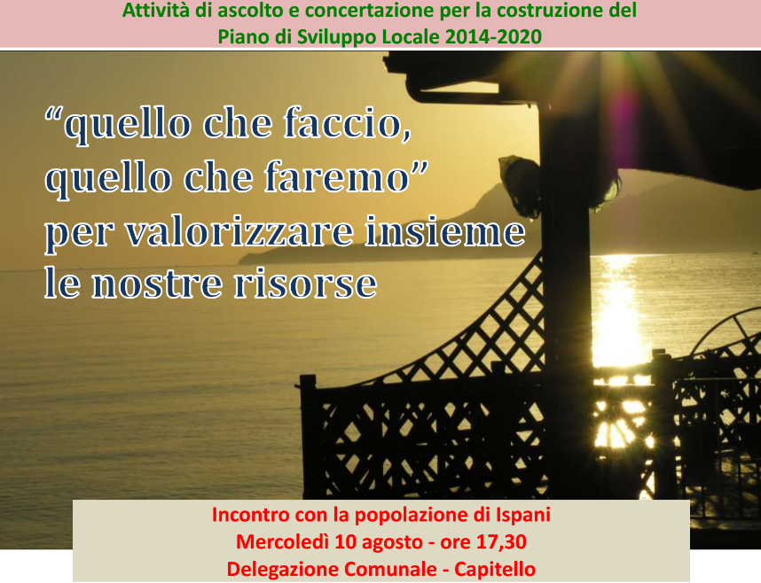 Incontro con la popolazione di Ispani – Misura 19