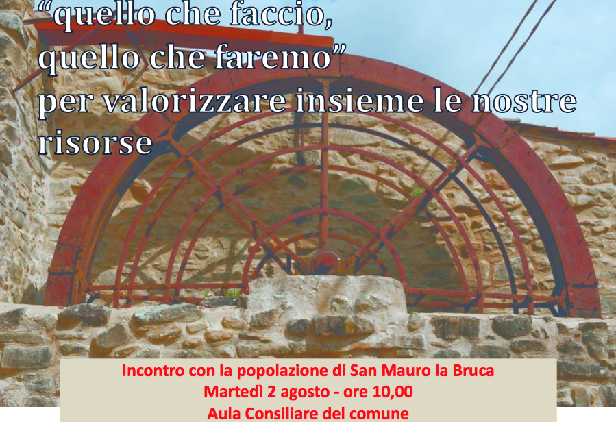 Incontro con la popolazione di San Mauro La Bruca – Misura 19