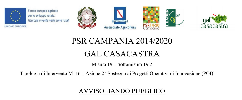 Sottomisura 19.2.1 T.I. 16.1.2 Bando di attuazione Anno 2020