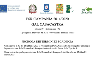 Avviso di proroga TI 4.4.1