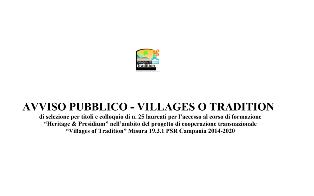 AVVISO PUBBLICO – VILLAGES O TRADITION